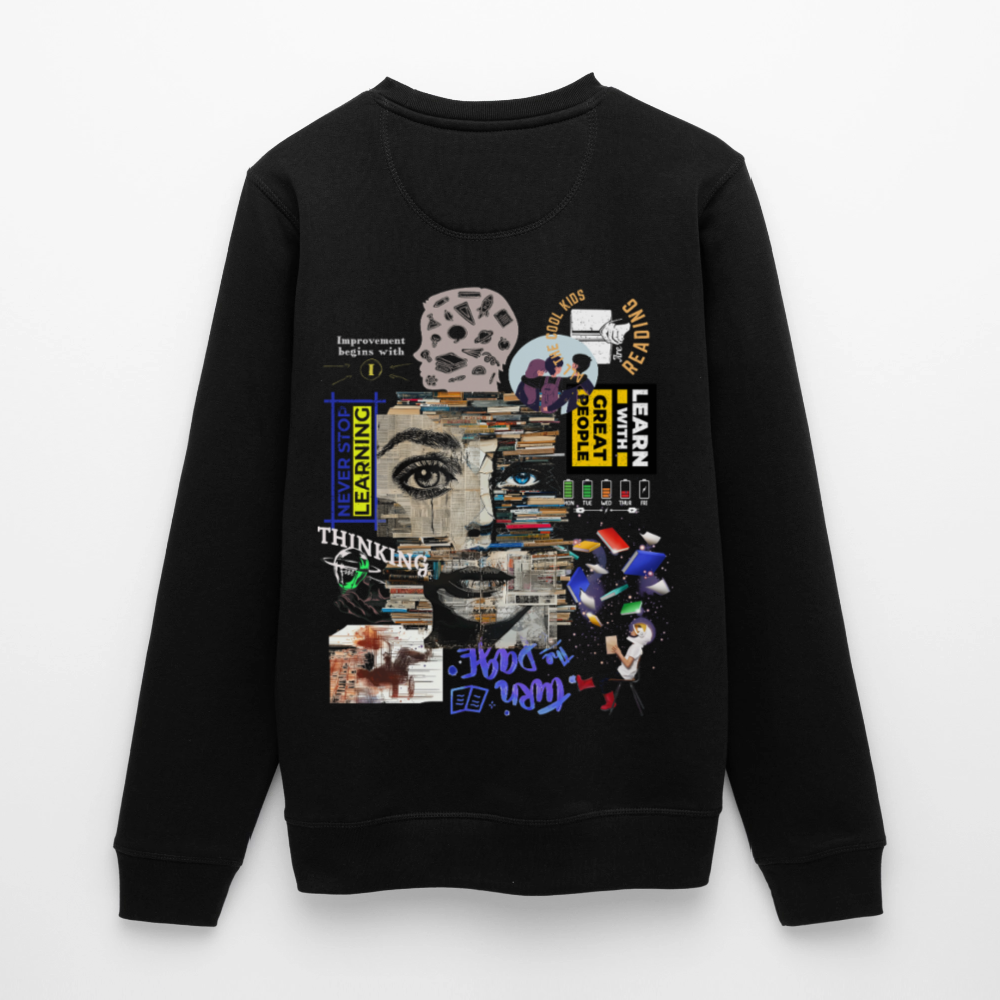 Tianlong, Gesicht, 1st | Roller, Unisex Bio-Sweatshirt - Schwarz