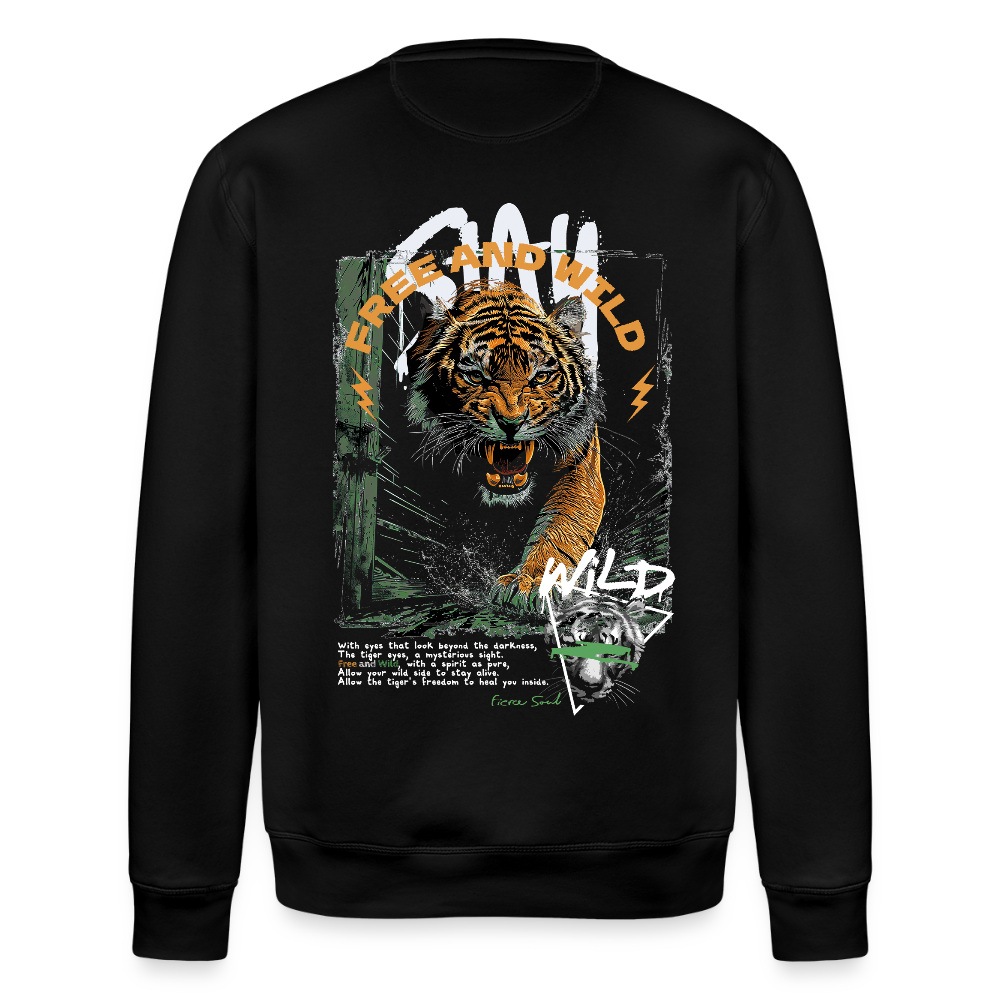 Demeter, Tiger, 1st | Roller, Unisex Bio-Sweatshirt - Schwarz
