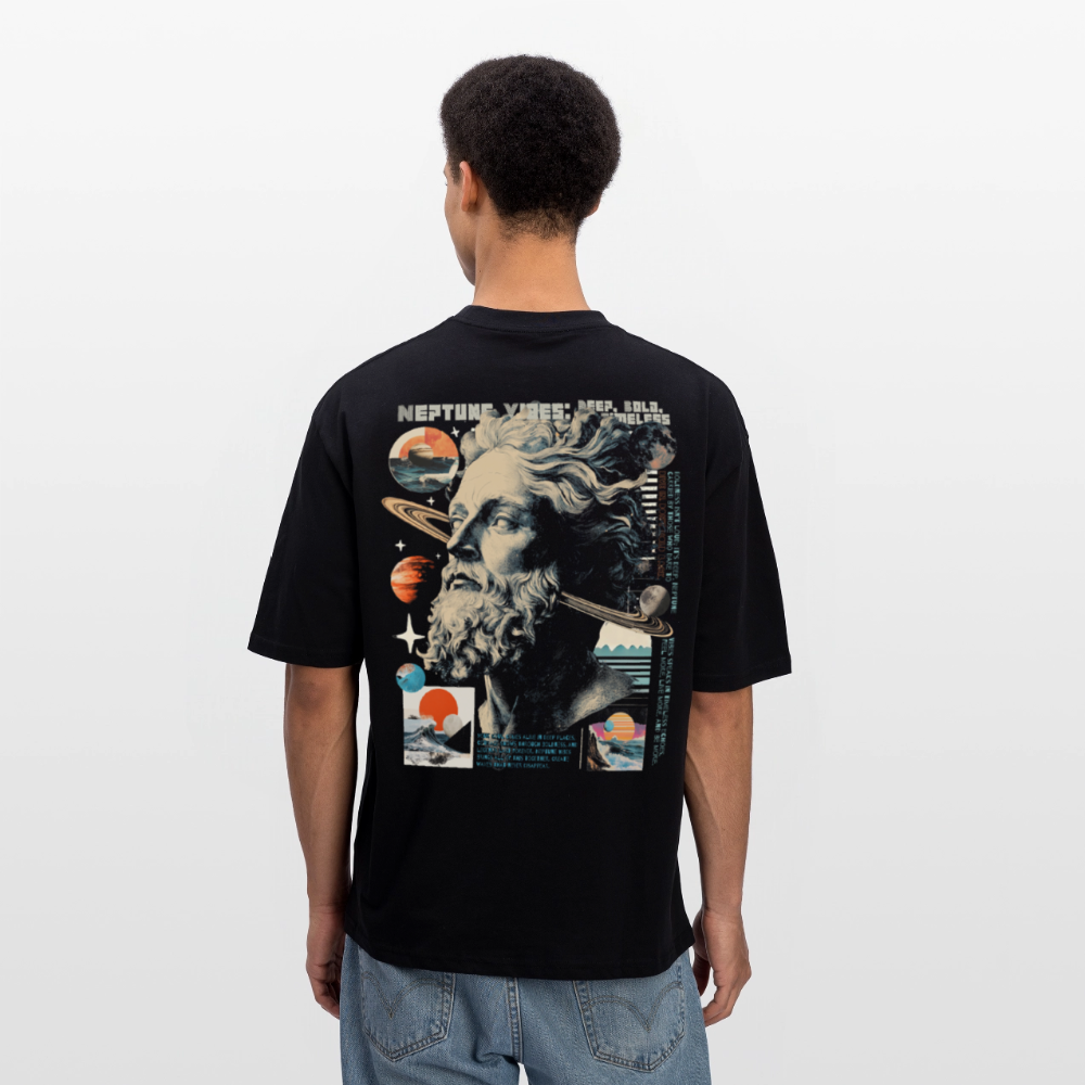 Phoebean, Neptun, 1st | Breezy, Oversized Unisex T-Shirt - Schwarz