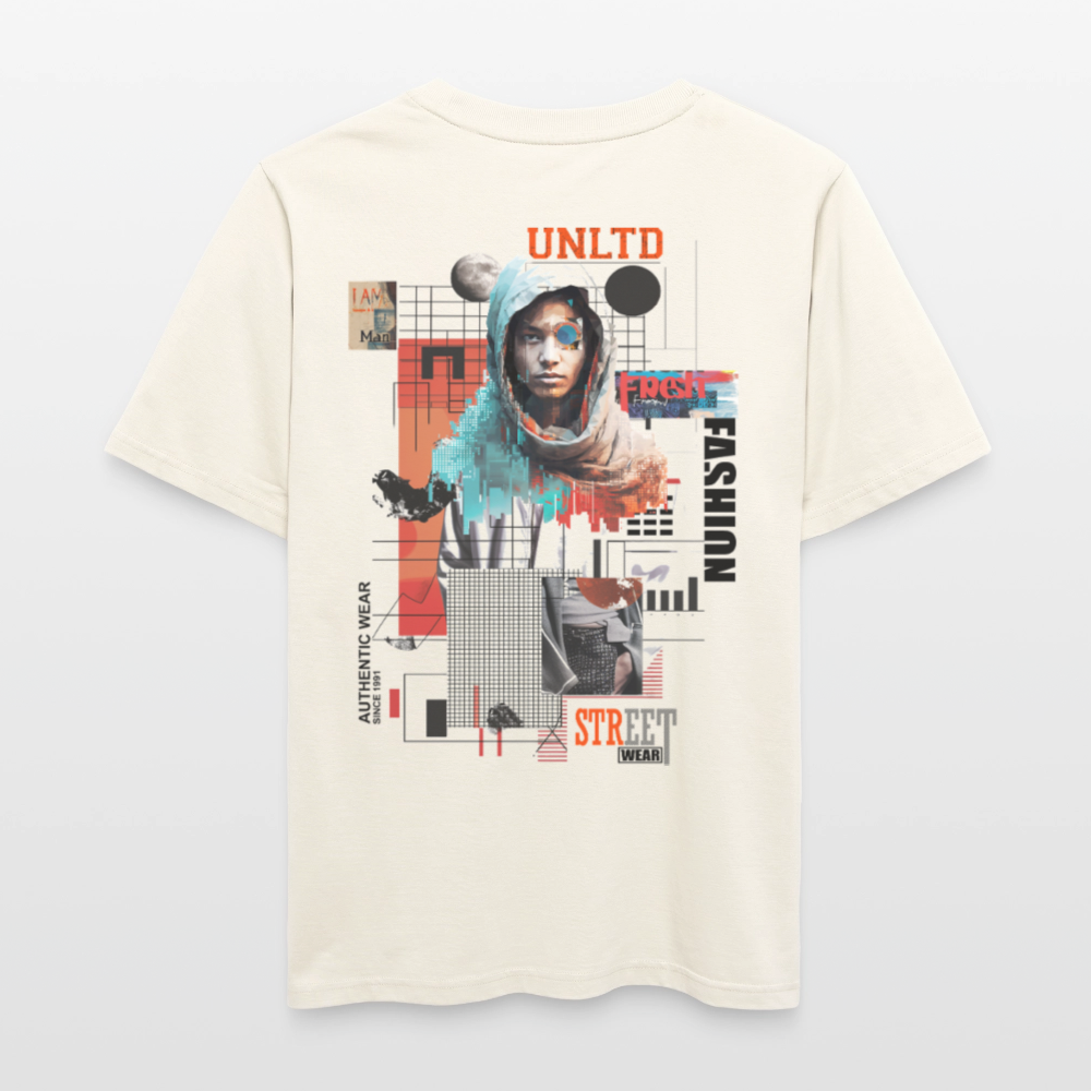 Celestrion, Cyborg, 1st | Essential, Relaxed Fit Unisex Bio T-Shirt - Naturweiß 
