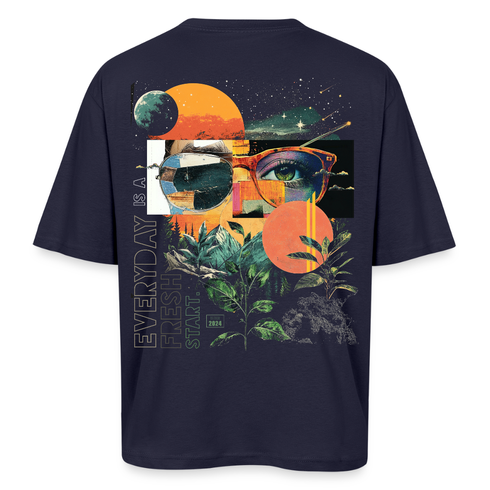 Izanagi, Sonnenbrille, 1st | Breezy, Oversized Unisex T-Shirt - Navy