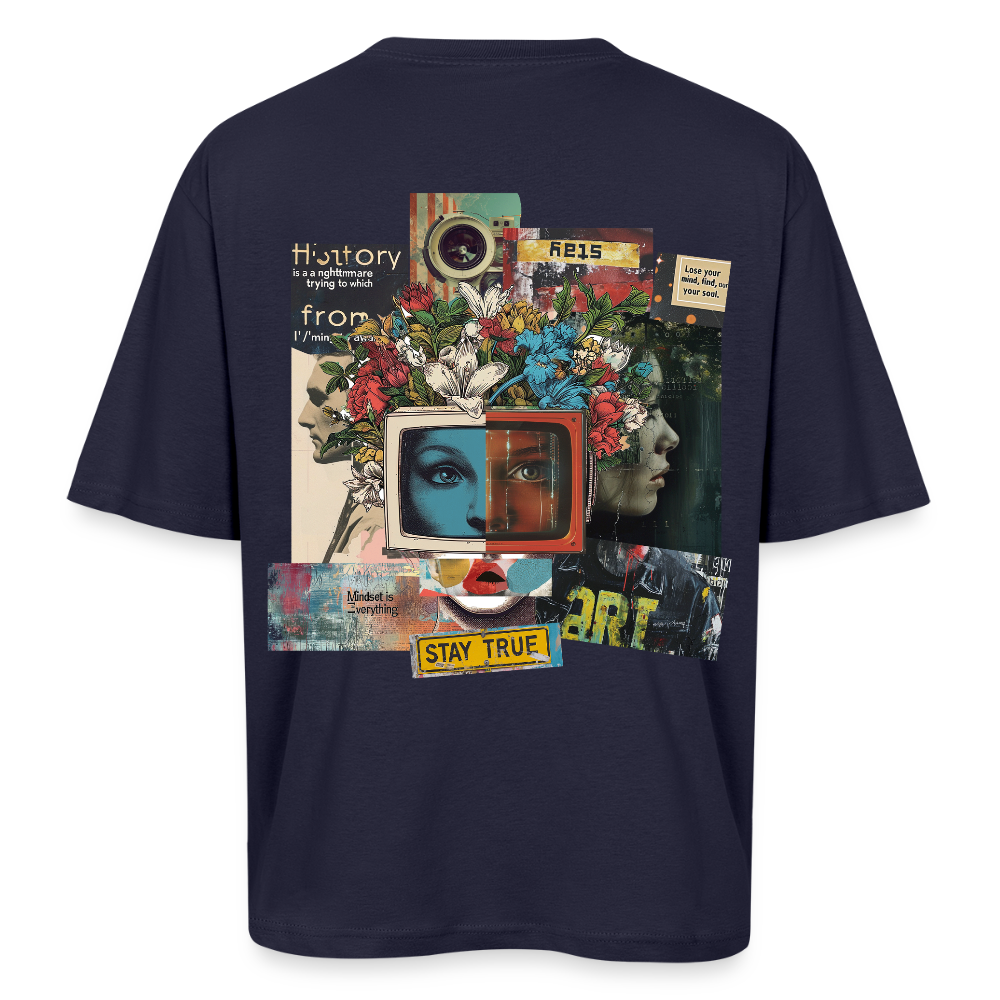 Baranê, Fernseher, 1st | Breezy, Oversized Unisex T-Shirt - Navy