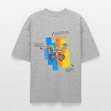 Nebularis, Schmetterling, 1st | Blaster, Oversize Bio T-Shirt, Unisex - Grau meliert