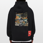 Helian, Frau, 1st | Heavyweight Oversized Bio Hoodie, Unisex - SOLID BLACK