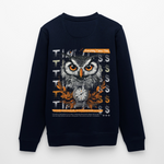 Marid, Eule, 1st | Roller, Unisex Bio-Sweatshirt - Navy