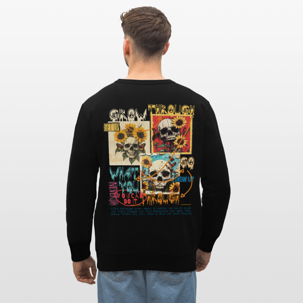 Odysseus, Totenköpfe, 1st | Roller, Unisex Bio-Sweatshirt - Schwarz