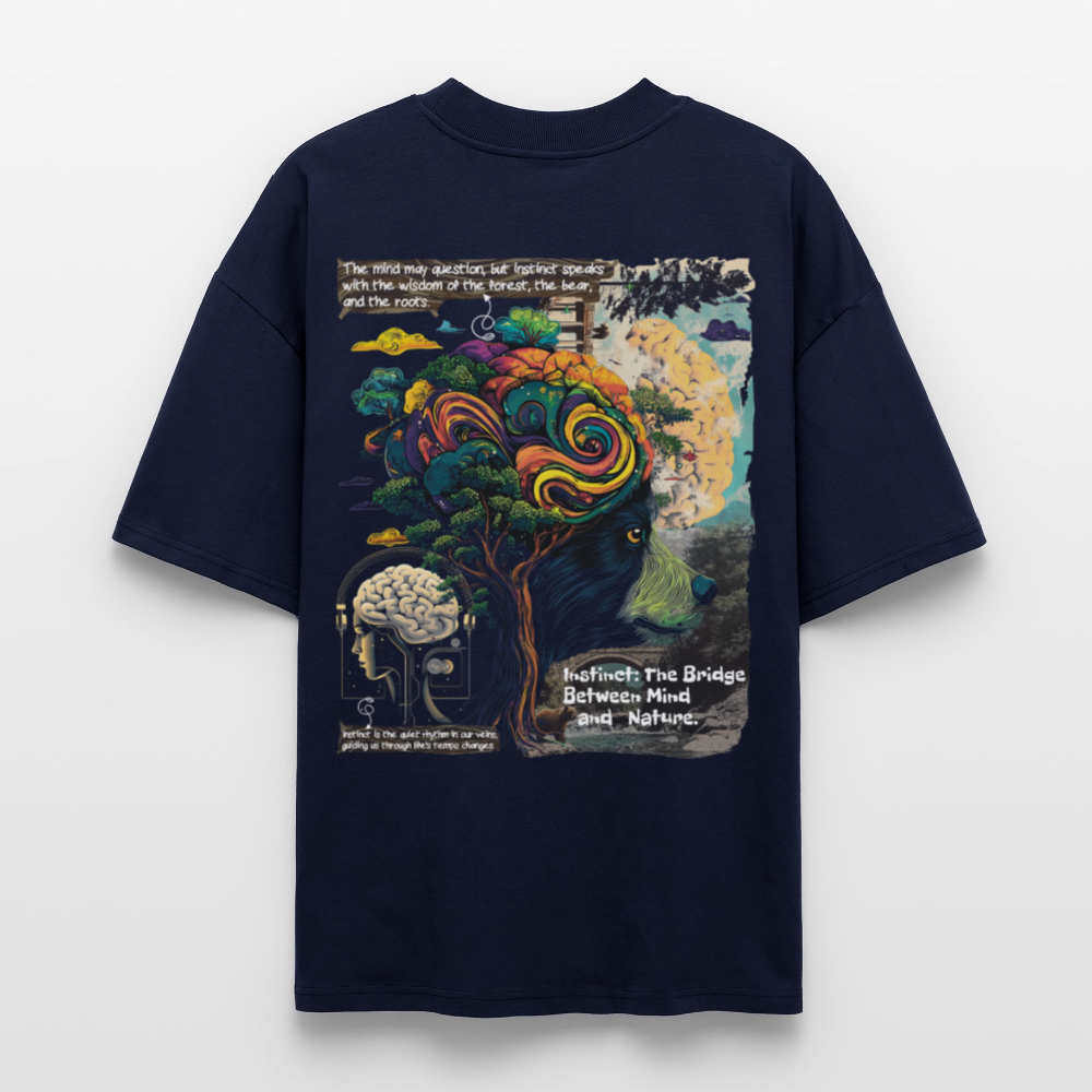 Aphroan, Bär, 1st | Blaster, Oversize Bio T-Shirt, Unisex - Navy