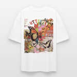 Azaroth, Schmetterling, 1st | Blaster, Oversize Bio T-Shirt, Unisex - Weiß
