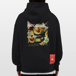 Daeva, Avocado, 1st | Heavyweight Oversized Bio Hoodie, Unisex - SOLID BLACK