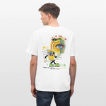 Neptaros, Zitrone, 1st | Essential, Relaxed Fit Unisex Bio T-Shirt - Weiß