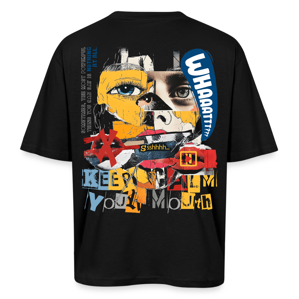 Kronan, Gesicht, 1st | Breezy, Oversized Unisex T-Shirt - Schwarz
