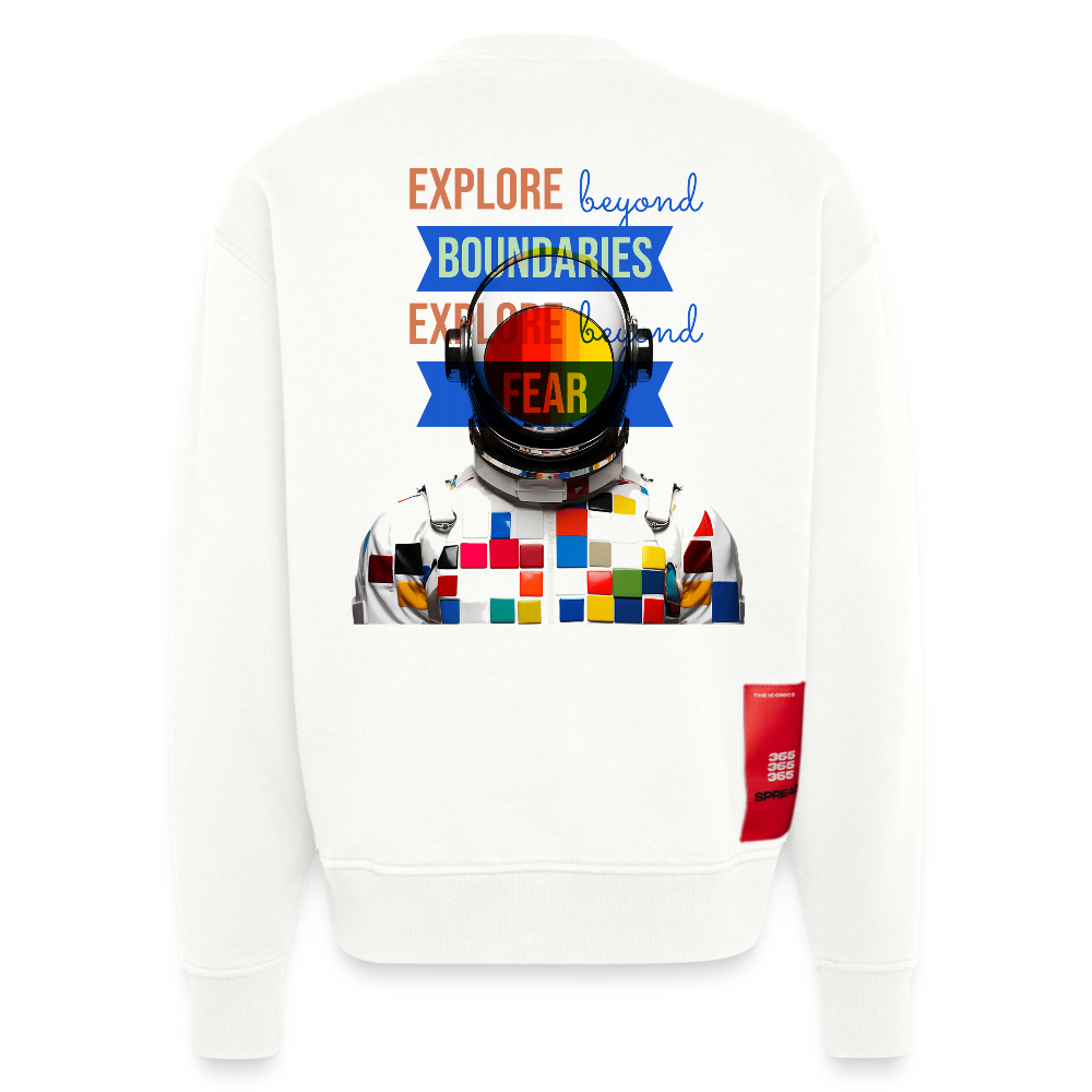 Jovareth, Astronaut, 1st | Heavyweight Oversized Bio Sweater, Unisex - OFF WHITE