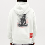 Astravor, Bär, 1st | Heavyweight Oversized Bio Hoodie, Unisex - OFF WHITE