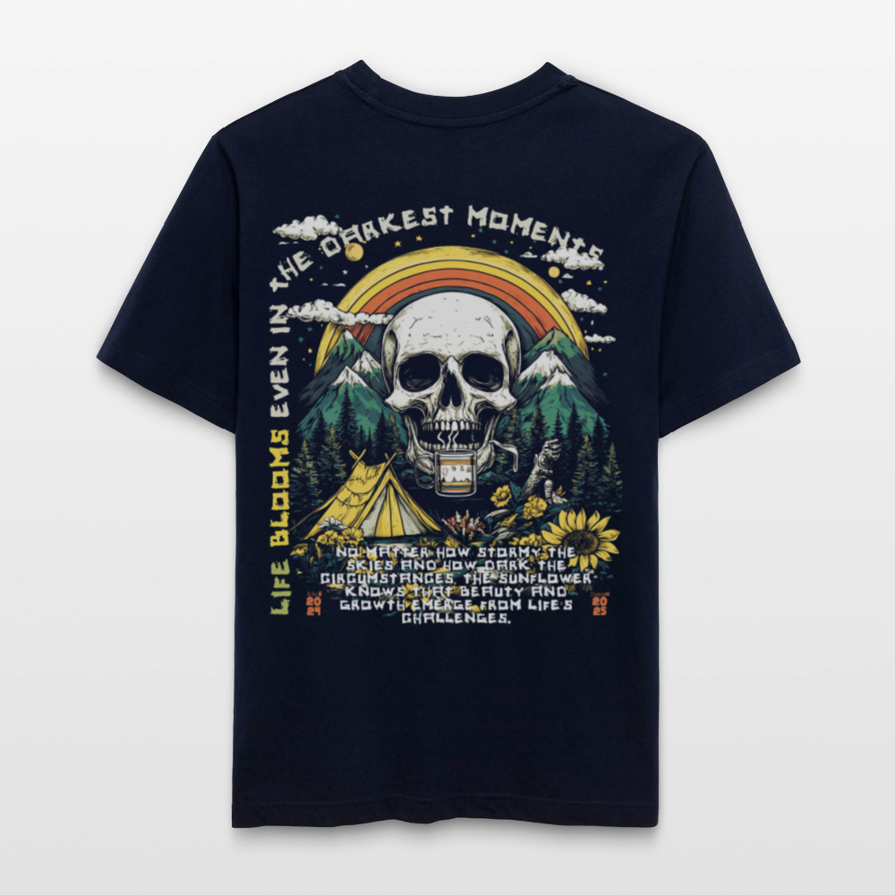 Panian, Berge, 1st | Essential, Relaxed Fit Unisex Bio T-Shirt - Navy