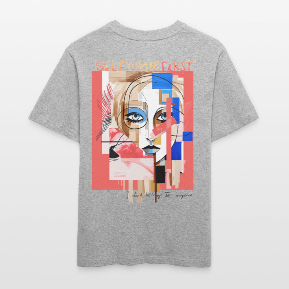 Vesperion, Frau, 1st | Essential, Relaxed Fit Unisex Bio T-Shirt - Grau meliert