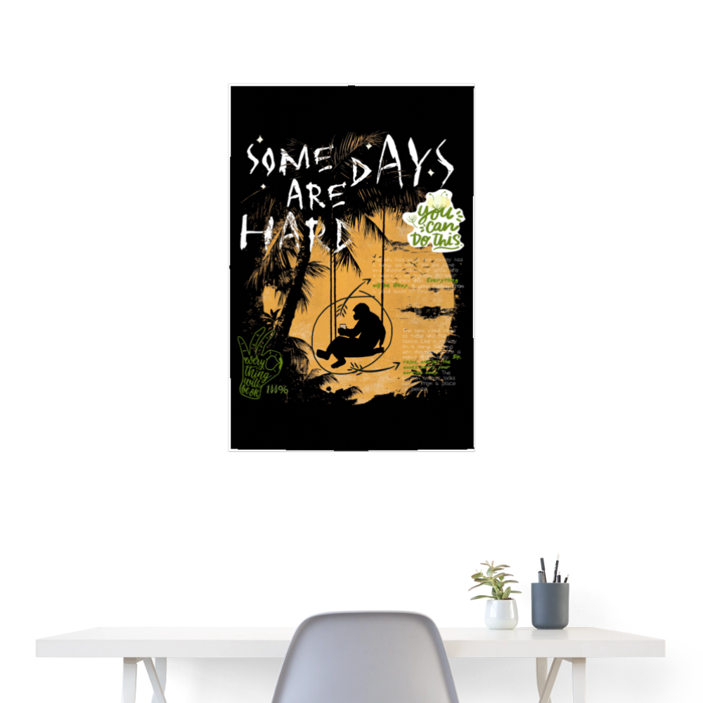 Amphionan, Palmen, 1st | Poster 60x90 cm - Weiß