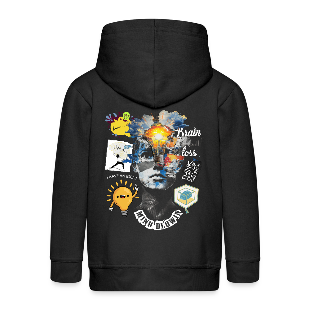 Rhean, Glühbirne, 1st | Kinder Zip Hoodie - Schwarz
