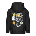 Rhean, Glühbirne, 1st | Kinder Zip Hoodie - Schwarz