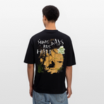 Amphionan, Palmen, 1st | Breezy, Oversized Unisex T-Shirt - Schwarz