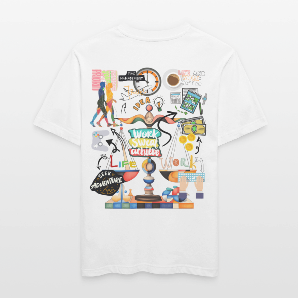 Nytheris, Waage, 1st | Essential, Relaxed Fit Unisex Bio T-Shirt - Weiß