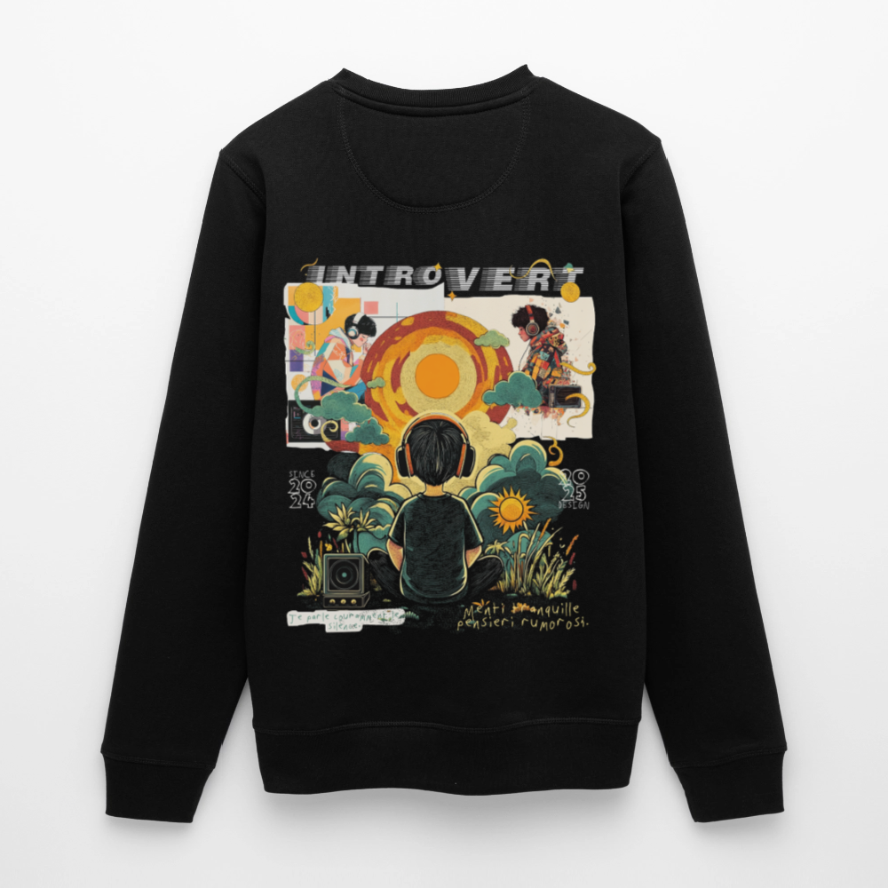 Hermesan, Kindheit, 1st | Roller, Unisex Bio-Sweatshirt - Schwarz