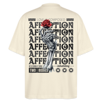 Tiberion, Rose, 1st | Blaster, Oversize Bio T-Shirt, Unisex - Weißgrau
