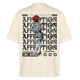 Tiberion, Rose, 1st | Blaster, Oversize Bio T-Shirt, Unisex - Weißgrau
