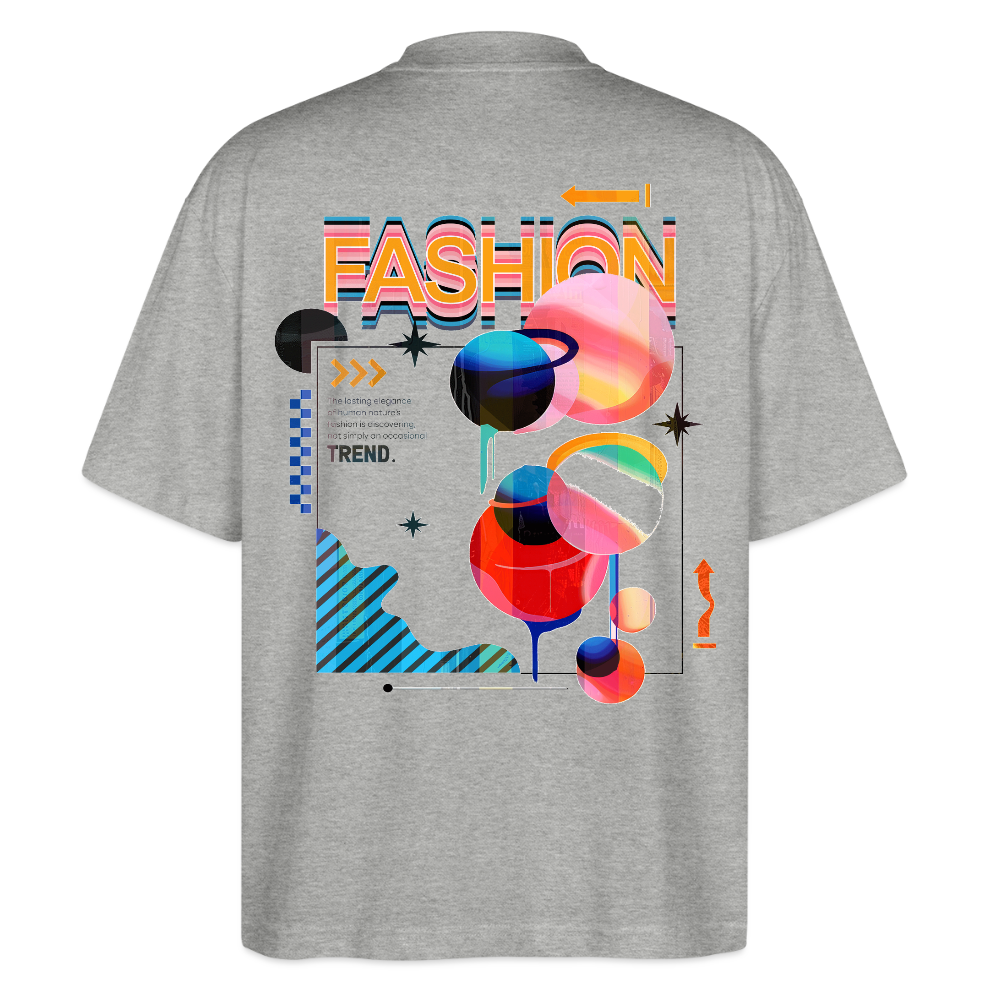 Ragnarion, Planeten, 1st | Blaster, Oversize Bio T-Shirt, Unisex - Grau meliert