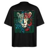 Irise, Leopard, 1st | Blaster, Oversize Bio T-Shirt, Unisex - Schwarz