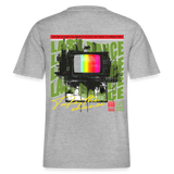 Oblivionis, Fernseher, 1st | Essential, Relaxed Fit Unisex Bio T-Shirt - Grau meliert