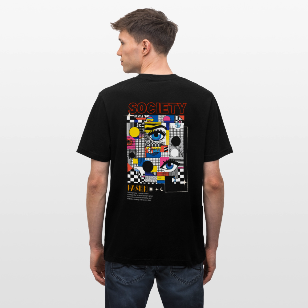 Shennong, Augen, 1st | Essential, Relaxed Fit Unisex Bio T-Shirt - Schwarz