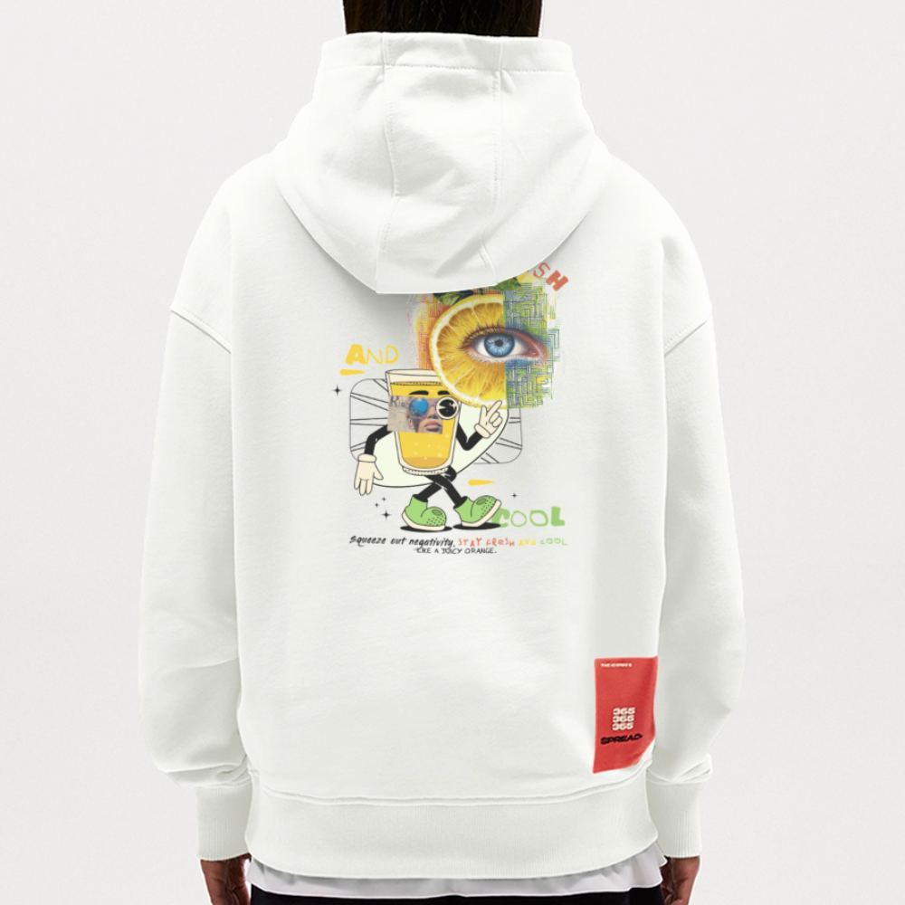 Neptaros, Zitrone, 1st | Heavyweight Oversized Bio Hoodie, Unisex - OFF WHITE