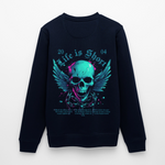 Bishamonten, Totenkopf, 1st | Roller, Unisex Bio-Sweatshirt - Navy