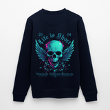 Bishamonten, Totenkopf, 1st | Roller, Unisex Bio-Sweatshirt - Navy