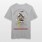 Durnamar, Vogel, 1st | Essential, Relaxed Fit Unisex Bio T-Shirt - Grau meliert
