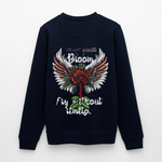 Amaterasu , Engelsflügel, 1st | Roller, Unisex Bio-Sweatshirt - Navy