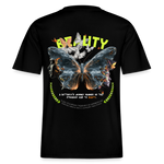 Harith, Schmetterling, 1st | Essential, Relaxed Fit Unisex Bio T-Shirt - Schwarz
