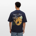 Amphionan, Palmen, 1st | Breezy, Oversized Unisex T-Shirt - Navy
