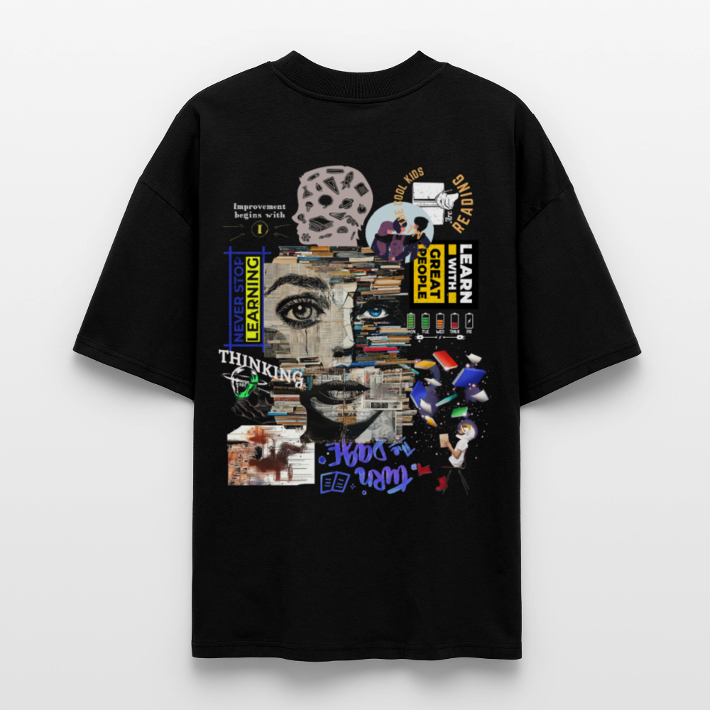 Tianlong, Gesicht, 1st | Blaster, Oversize Bio T-Shirt, Unisex - Schwarz