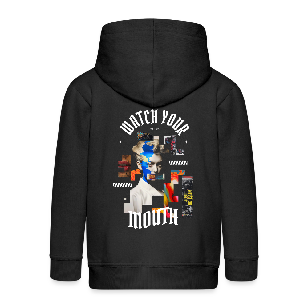 Dewrês, Frau, 1st | Kinder Zip Hoodie - Schwarz
