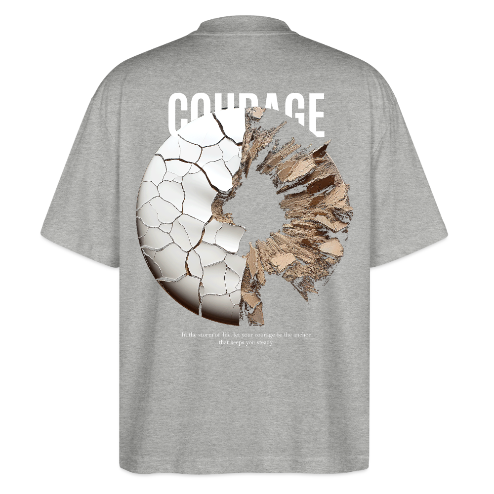 Şêwqî, Donut, 1st | Blaster, Oversize Bio T-Shirt, Unisex - Grau meliert