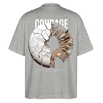 Şêwqî, Donut, 1st | Blaster, Oversize Bio T-Shirt, Unisex - Grau meliert