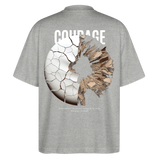 Şêwqî, Donut, 1st | Blaster, Oversize Bio T-Shirt, Unisex - Grau meliert