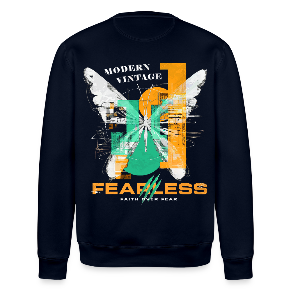 Azazîl, Schmetterling, 1st | Roller, Unisex Bio-Sweatshirt - Navy