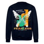 Azazîl, Schmetterling, 1st | Roller, Unisex Bio-Sweatshirt - Navy