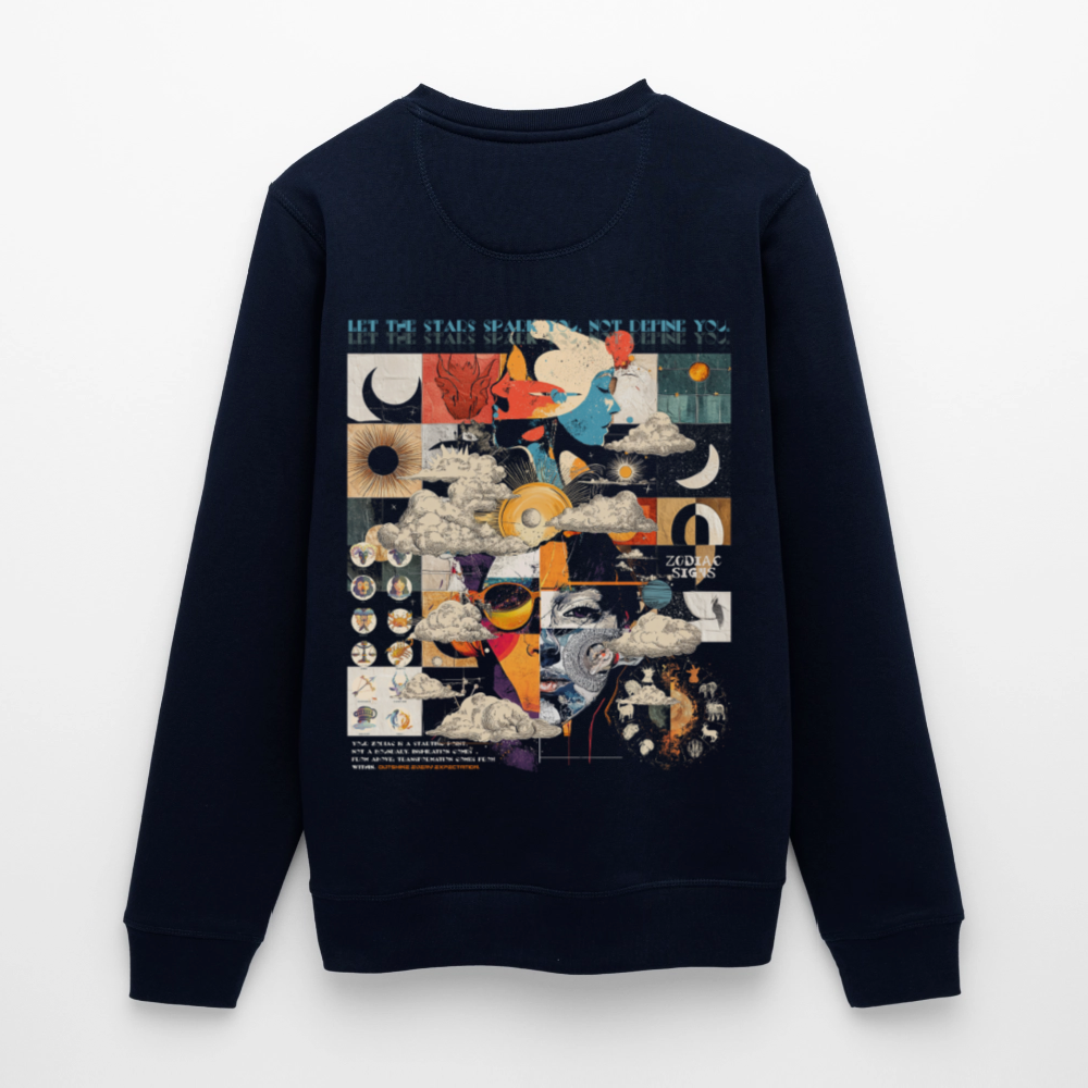 Hekatean, Sternzeichen, 1st | Roller, Unisex Bio-Sweatshirt - Navy