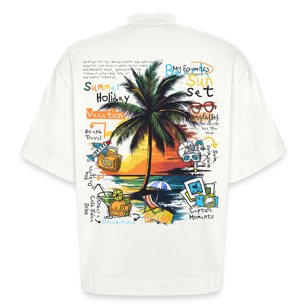 Magnarion, Palmen, 1st | Boxy, Heavyweight Bio T-Shirt, Unisex - OFF WHITE