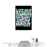 Raijin, Kassetten, 1st | Poster 60x90 cm - Weiß