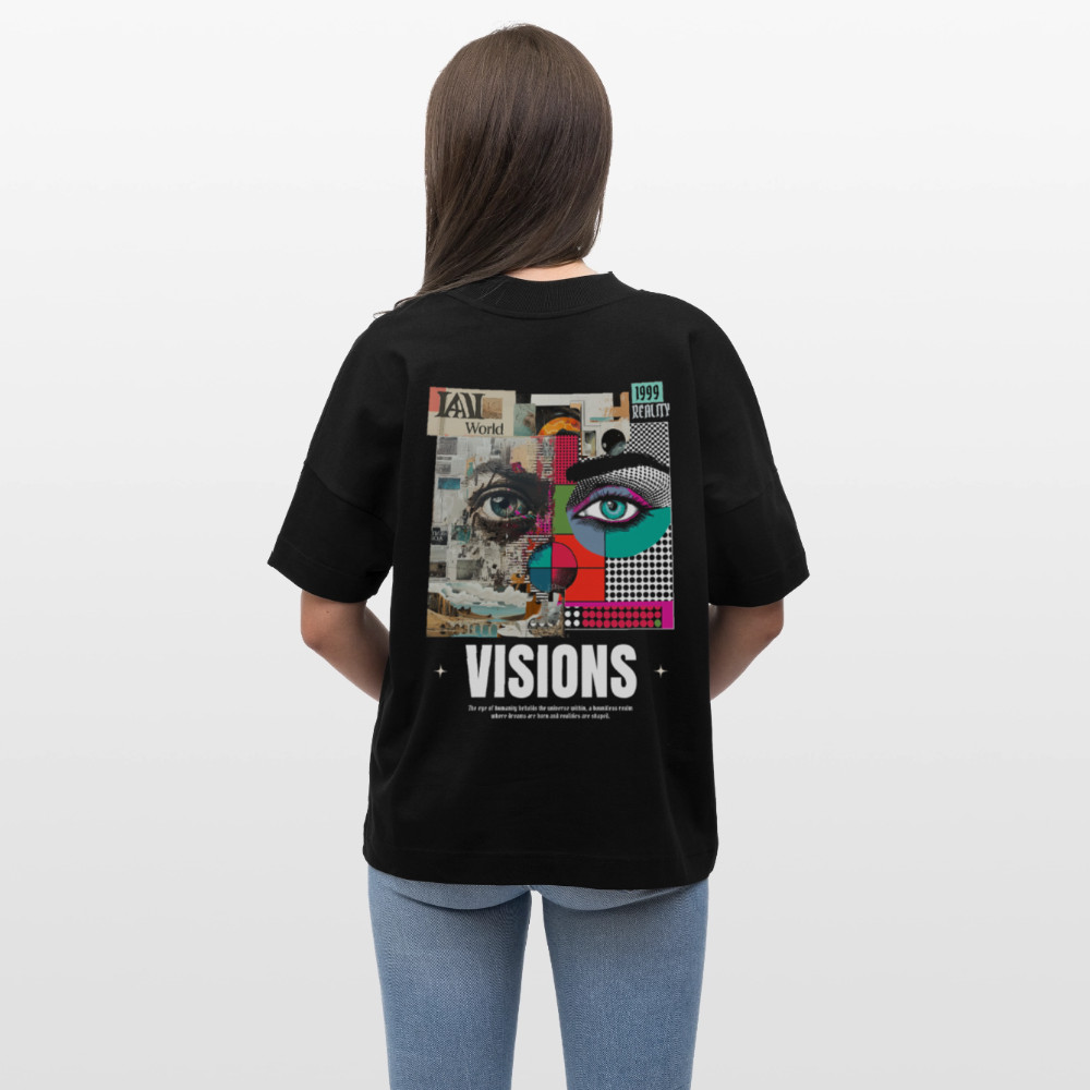 Omoikane, Augen, 1st | Blaster, Oversize Bio T-Shirt, Unisex - Schwarz