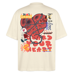 Orvandir, Herz, 1st | Blaster, Oversize Bio T-Shirt, Unisex - Weißgrau